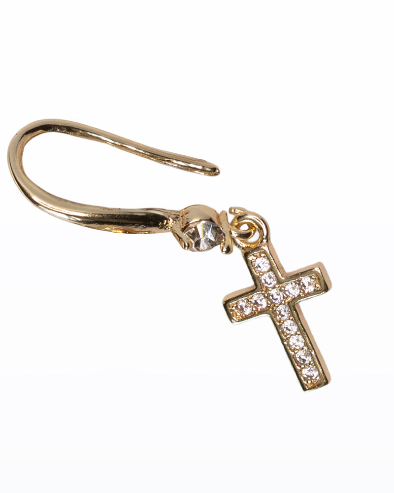 Luce Incisa – Mini orecchini con crocine in cubic zirconia